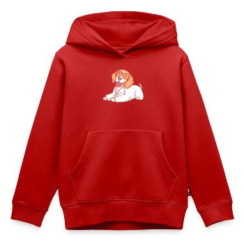 Receptionist Medicine Receptionist - Kids Premium Organic Hoodie - red - Front - AI Model Kid Female (0cm)