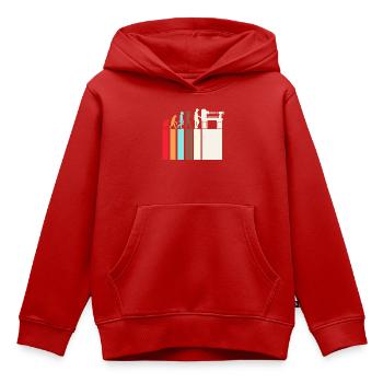 Serrurier Mécanicien CNC Génie Mécanique - Sweat Premium à capuche enfant bio - rouge - Devant - AI Model Kid Female (0cm)