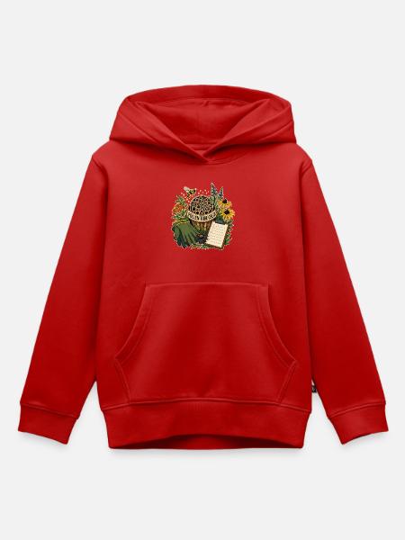 POLLEN TUBE CHECK Pflanzen - Kinder Premium Organic Hoodie - Rot