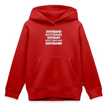 Constructeurs de bateaux - Sweat Premium à capuche enfant bio - rouge - Devant - AI Model Kid Female (0cm)