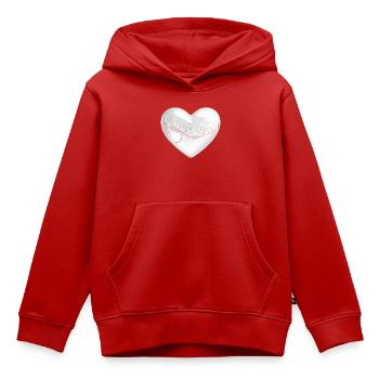 CLARITY – Looking inward - Kids Premium Organic Hoodie - red - Front - AI Model Kid Female (0cm)