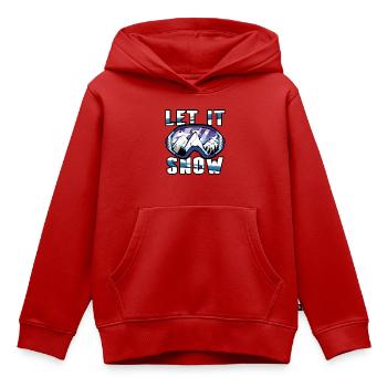 Wintersport Skilauf - Kinder Premium Organic Hoodie - Rot - Vorne - AI Model Kid Female (0cm)