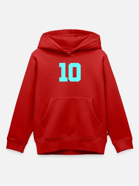 10- - Kinder Premium Organic Hoodie - Rot