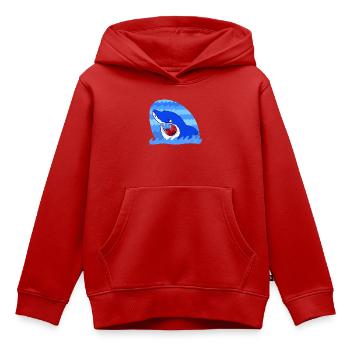 Grim Shark - Kinder Premium Organic Hoodie - Rot - Vorne - AI Model Kid Female (0cm)