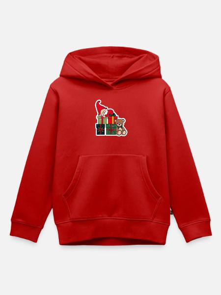 Weihnachts Wichtel - Kinder Premium Organic Hoodie - Rot