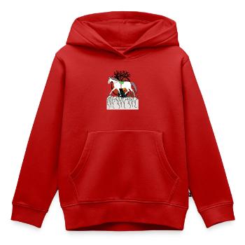 Märchen Märchenprinz Pferd Märchenfigur König Kind - Kinder Premium Organic Hoodie - Rot - Vorne - AI Model Kid Female (0cm)