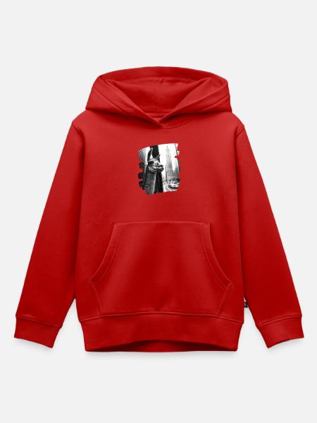 NYC Lama - Kinder Premium Organic Hoodie - Rot