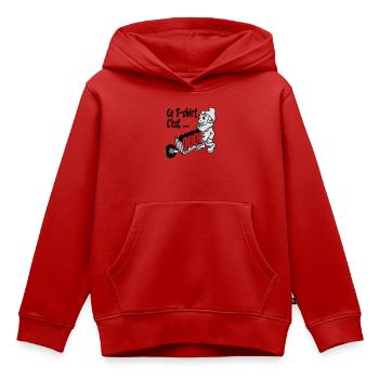 Zwerg tragen, was - Kinder Premium Organic Hoodie - Rot - Vorne - AI Model Kid Female (0cm)