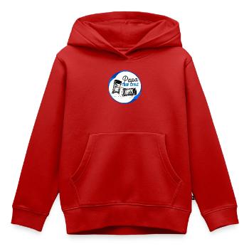 Papa zu stylisch - Kinder Premium Organic Hoodie - Rot - Vorne - AI Model Kid Female (0cm)