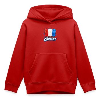 Lustiger Opa, der coolste Papa - Kinder Premium Organic Hoodie - Rot - Vorne - AI Model Kid Female (0cm)