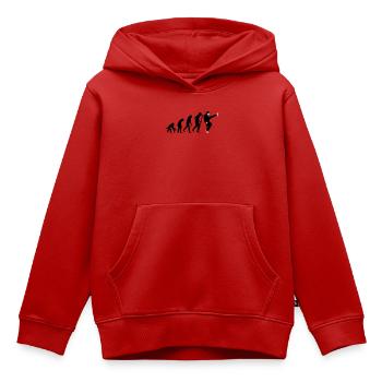 Evolution of silly walks - Kids Premium Organic Hoodie - red - Front - AI Model Kid Female (0cm)