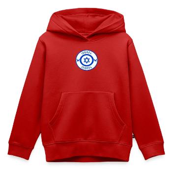 Israel Kreis mit Nationalflagge Geschenk - Kinder Premium Organic Hoodie - Rot - Vorne - AI Model Kid Female (0cm)