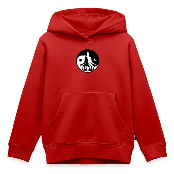 Yin und Yang - Kinder Premium Organic Hoodie - Rot - Vorne - AI Model Kid Female (0cm)
