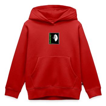 Darknet - Sweat Premium à capuche enfant bio - rouge - Devant - AI Model Kid Female (0cm)