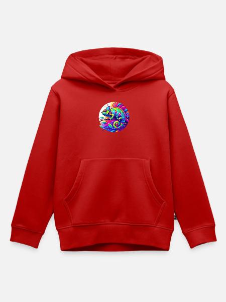 Chamäleon - Kinder Premium Organic Hoodie - Rot
