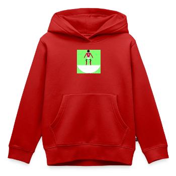 Fünf auf dem Wappen - Kinder Premium Organic Hoodie - Rot - Vorne - AI Model Kid Female (0cm)