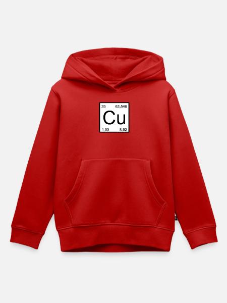 Kupfer Element Stil - Kinder Premium Organic Hoodie - Rot
