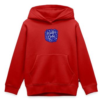 Winter Love Heart Wintery - Kids Premium Organic Hoodie - red - Front - AI Model Kid Female (0cm)