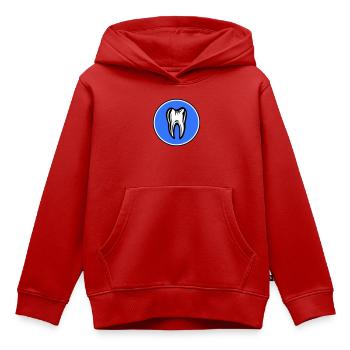 Icône de dentiste dentaire dentaire - Sweat Premium à capuche enfant bio - rouge - Devant - AI Model Kid Female (0cm)