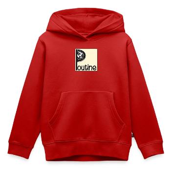 Poutine canadienne - Sweat Premium à capuche enfant bio - rouge - Devant - AI Model Kid Female (0cm)