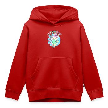 Niedliche fröhliche Dango Spieße  - Kinder Premium Organic Hoodie - Rot - Vorne - AI Model Kid Female (0cm)