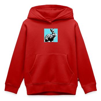 Kaninchen - Kinder Premium Organic Hoodie - Rot - Vorne - AI Model Kid Female (0cm)