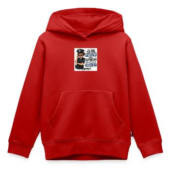 Polizistin  - Kinder Premium Organic Hoodie - Rot - Vorne - AI Model Kid Female (0cm)