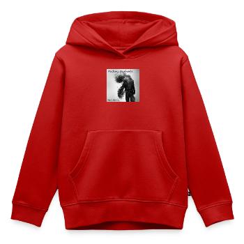 Moments qui s’effacent : par Mark Noone - Sweat Premium à capuche enfant bio - rouge - Devant - AI Model Kid Female (0cm)