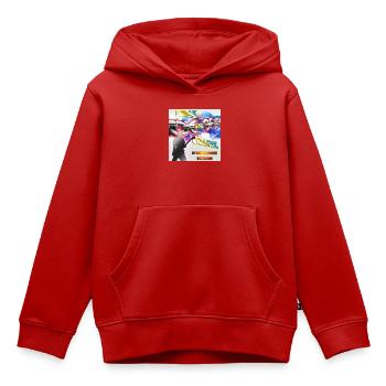 Briser les chaînes par Mark Noone - Sweat Premium à capuche enfant bio - rouge - Devant - AI Model Kid Female (0cm)