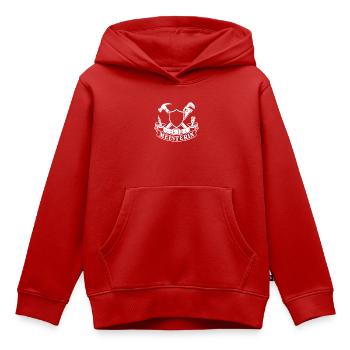 Meisterin – Handwerkerin Handwerk Wappen Vektor - Kinder Premium Organic Hoodie - Rot - Vorne - AI Model Kid Female (0cm)