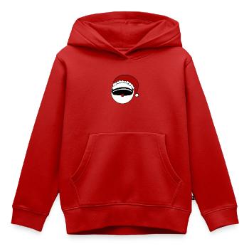 Weihnachtsmann  Helm  - Kinder Premium Organic Hoodie - Rot - Vorne - AI Model Kid Female (0cm)