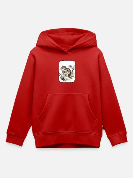 Hamster Kunst Asiatisch - Kinder Premium Organic Hoodie - Rot