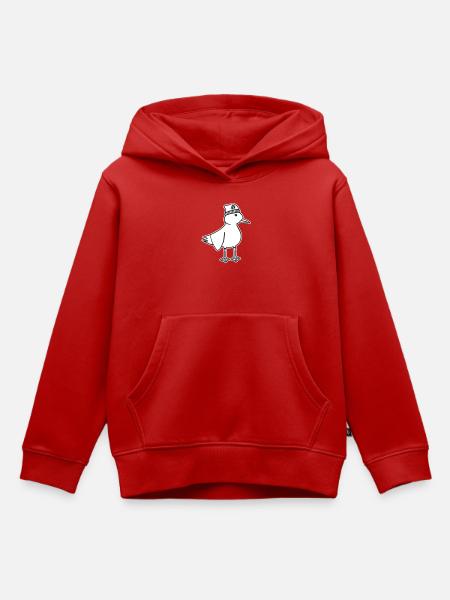 Seagull Anarchy - Ondeugende maritieme hipster kustkunst - Kinder Premium hoodie biologisch - rood
