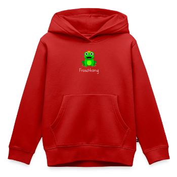 Froschkönig - Kinder Premium Organic Hoodie - Rot - Vorne - AI Model Kid Female (0cm)