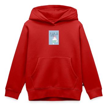 Sensation étrange - Sweat Premium à capuche enfant bio - rouge - Devant - AI Model Kid Female (0cm)