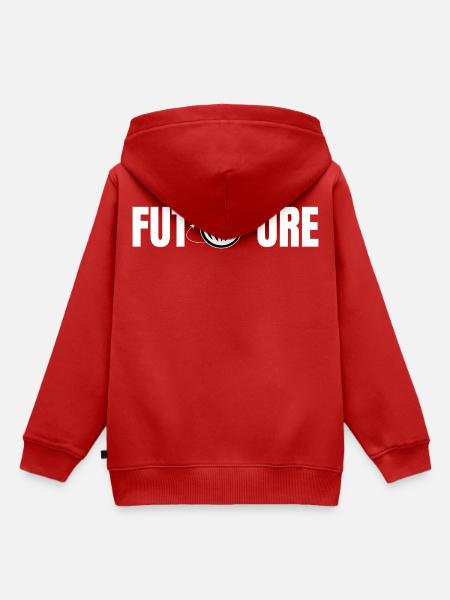 Zukunftsglobus Icon Design - Kinder Premium Organic Hoodie - Rot