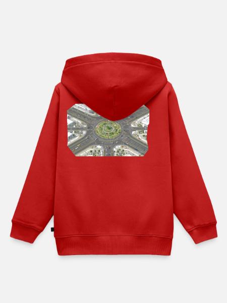 Kreisverkehr Gartenmuster - Kinder Premium Organic Hoodie - Rot