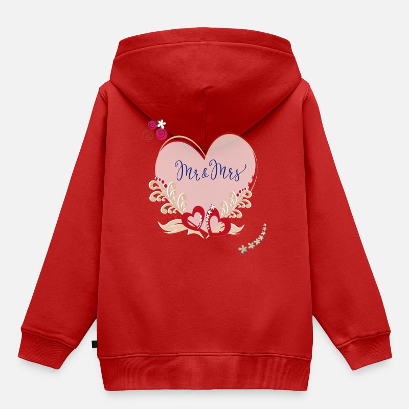 Mariage Marié - Sweat Premium à capuche enfant bio - rouge