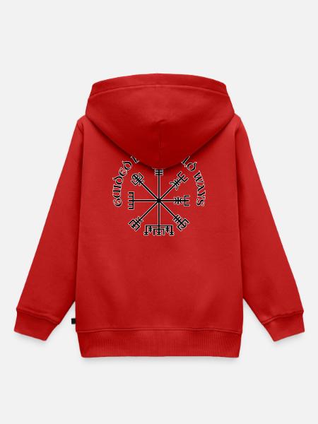 Wikinger-Vegvisir-Kompass - Kinder Premium Organic Hoodie - Rot