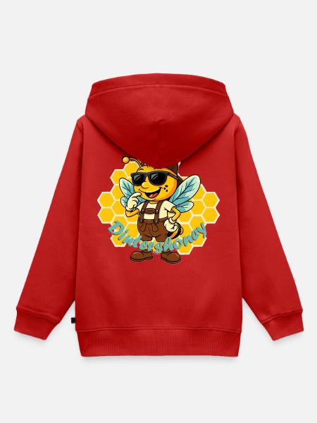 Dintershoney - Kinder Premium Organic Hoodie - Rot