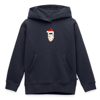 Santa Claus beard studded with Christmas cookies - Kids Premium Organic Hoodie - navy - Front - AI Model Kid Male (0cm)