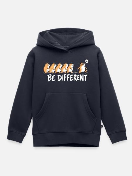 Lemminge Be Different Individualität Statement Hum - Kinder Premium Organic Hoodie - Navy