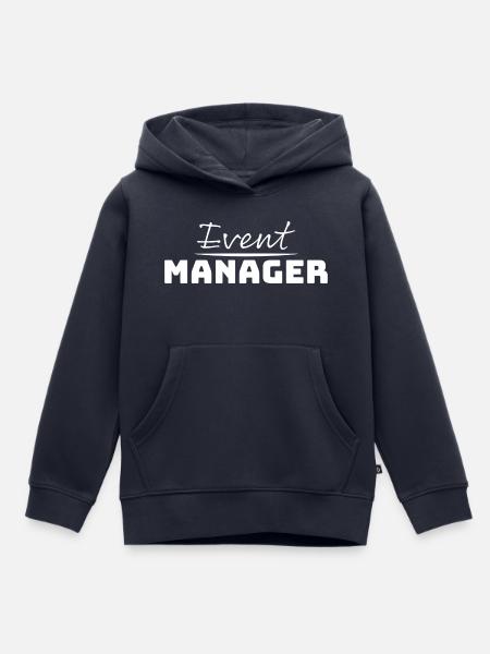 Tshirt fuer Event Manager white - Kinder Premium Organic Hoodie - Navy