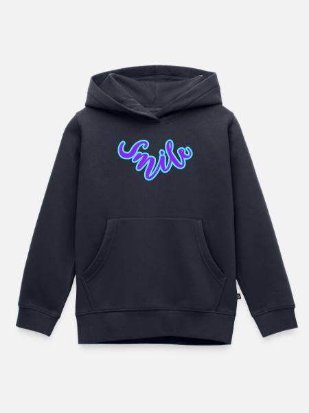 With a smile 🌞 - Kinder Premium Organic Hoodie - Navy
