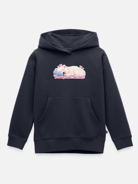 Träumen von Liebe und Leckereien - Kinder Premium Organic Hoodie - Navy