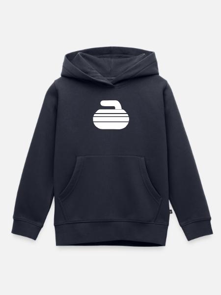 Curling-Stein - Kinder Premium Organic Hoodie - Navy
