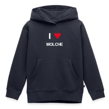 I love Molche - Kinder Premium Organic Hoodie - Navy - Vorne - AI Model Kid Male (0cm)