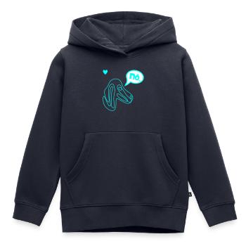 Teckel Têtu - Sweat Premium à capuche enfant bio - bleu marine - Devant - AI Model Kid Male (0cm)