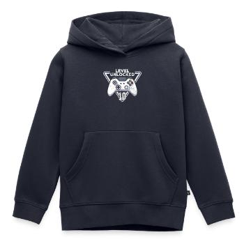 Freigeschalteter Level 10 Controller - Kinder Premium Organic Hoodie - Navy - Vorne - AI Model Kid Male (0cm)