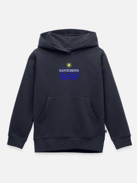 Sonne und Wellen Küstendesign - Kinder Premium Organic Hoodie - Navy